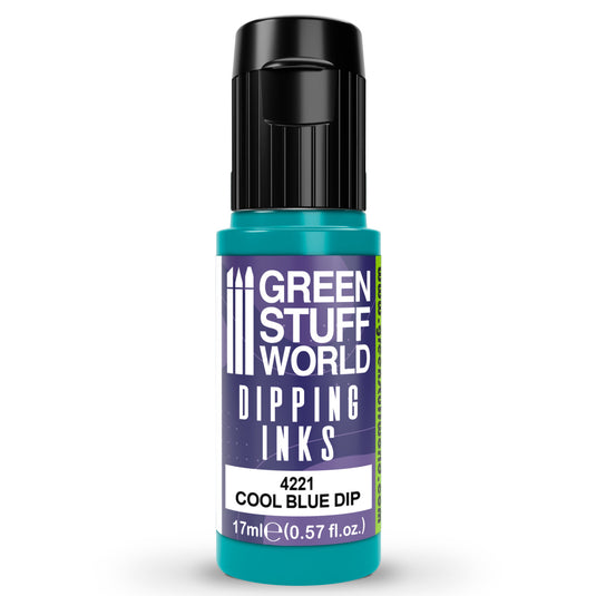 Green Stuff World Dipping ink 17 ml - Cool Blue Dip - Wargaming and Modeling - Cobbco