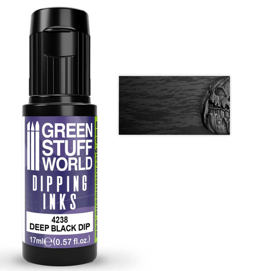 Green Stuff World Dipping ink (Contrast Paint) 17ml - Deep Black 4238 - Cobbco