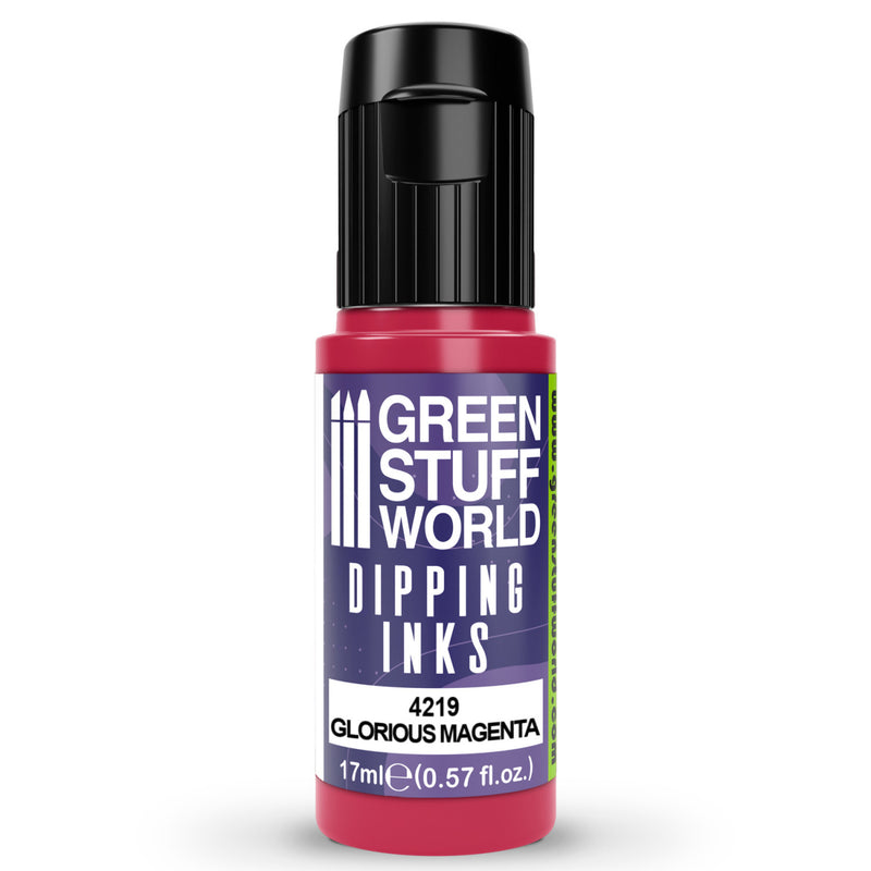 Load image into Gallery viewer, Green Stuff World Dipping ink 17 ml - Glorious Magenta Dip - Wargaming and Modeling - Cobbco
