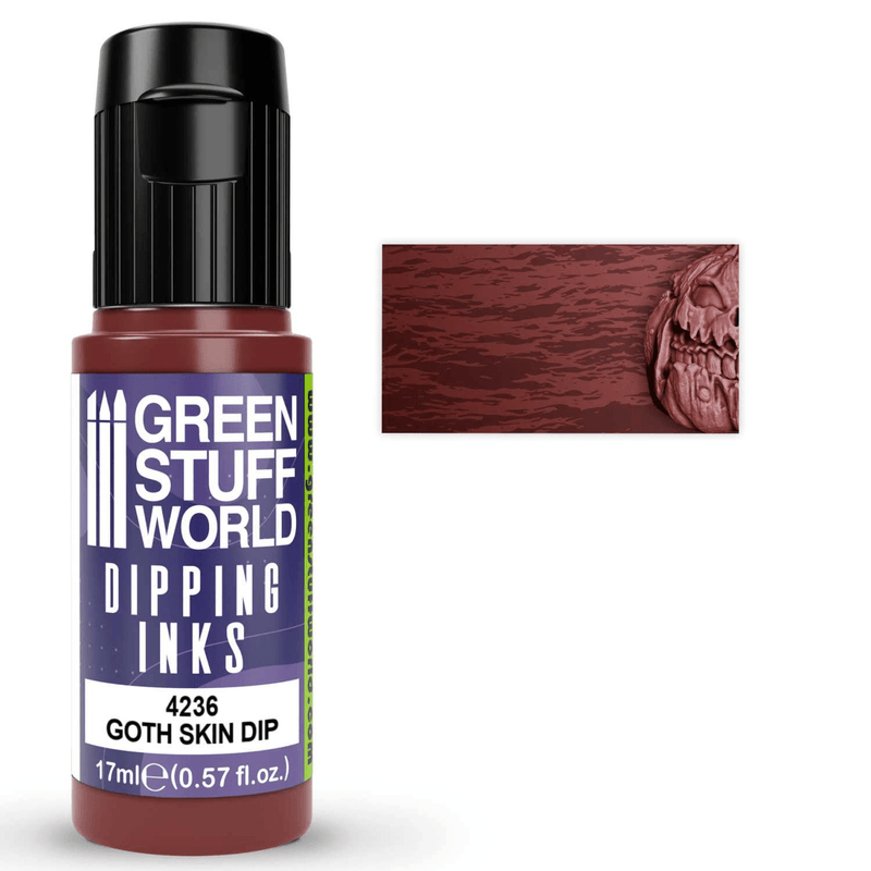Load image into Gallery viewer, Green Stuff World Dipping ink (Contrast Paint) 17ml - Goth Skin 4236 - Cobbco
