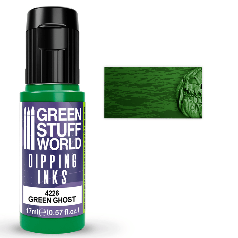 Load image into Gallery viewer, Green Stuff World Dipping ink (Speed Contrast Paint) 17ml - Green Ghost 4226 - Cobbco
