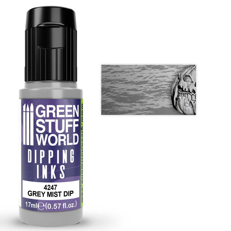 Load image into Gallery viewer, Green Stuff World Dipping ink (Contrast Paint) 17ml - Grey Mist 4247 - Cobbco
