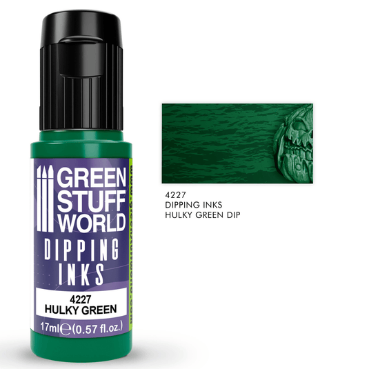 Green Stuff World - Dipping ink (Speed Contrast Paint) 17ml - Hulky Green - 4227 - Cobbco