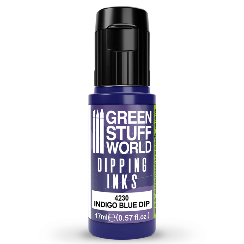Load image into Gallery viewer, Green Stuff World Dipping ink (Contrast Paint) 17ml - Indigo Blue 4230 - Cobbco
