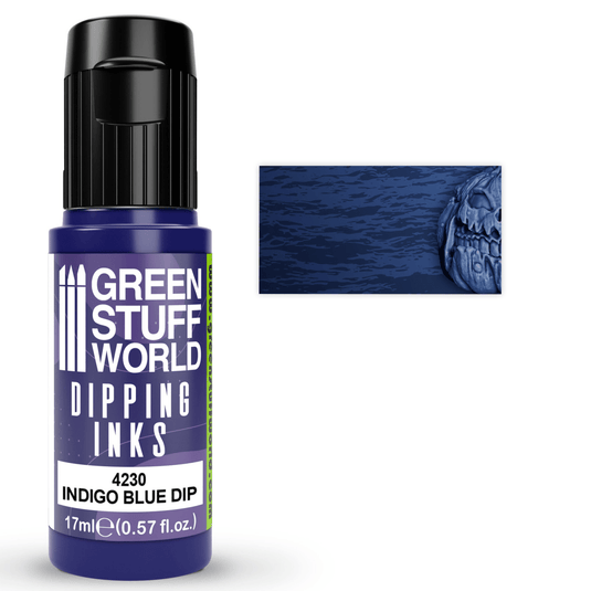 Green Stuff World Dipping ink (Contrast Paint) 17ml - Indigo Blue 4230 - Cobbco
