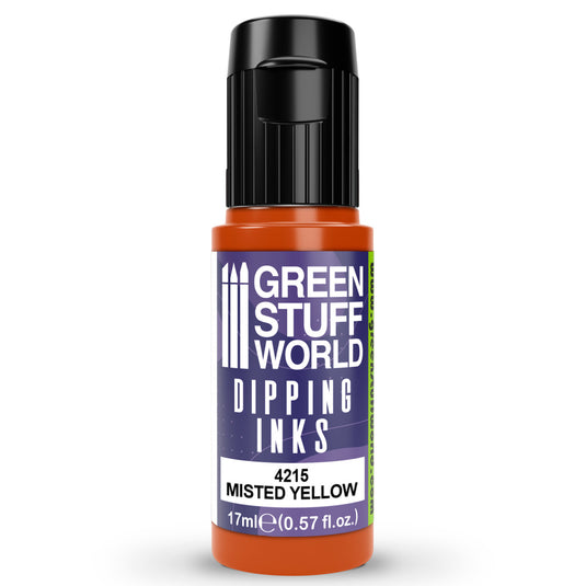 Green Stuff World Dipping ink 17 ml - Misted Yellow Dip - Wargaming and Modeling - Cobbco