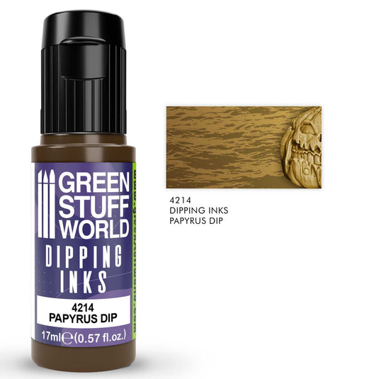Green Stuff World Dipping ink 17 ml - Papyrus Dip - Wargaming and Modeling - Cobbco