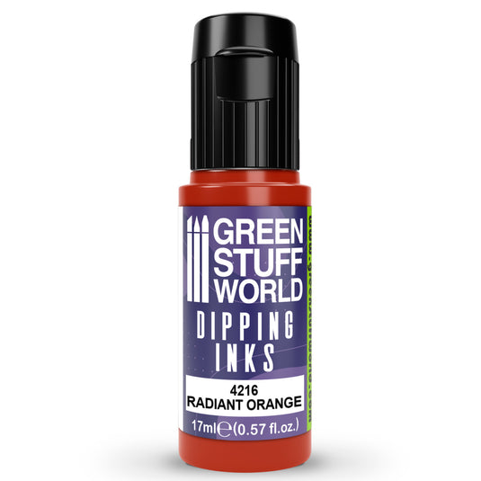 Green Stuff World Dipping ink 17 ml - Radiant Orange Dip - Wargaming and Modeling - Cobbco