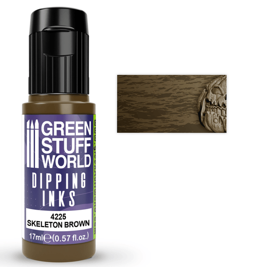 Green Stuff World Dipping ink (Contrast Paint) 17ml - Skeleton Brown 4225 - Cobbco