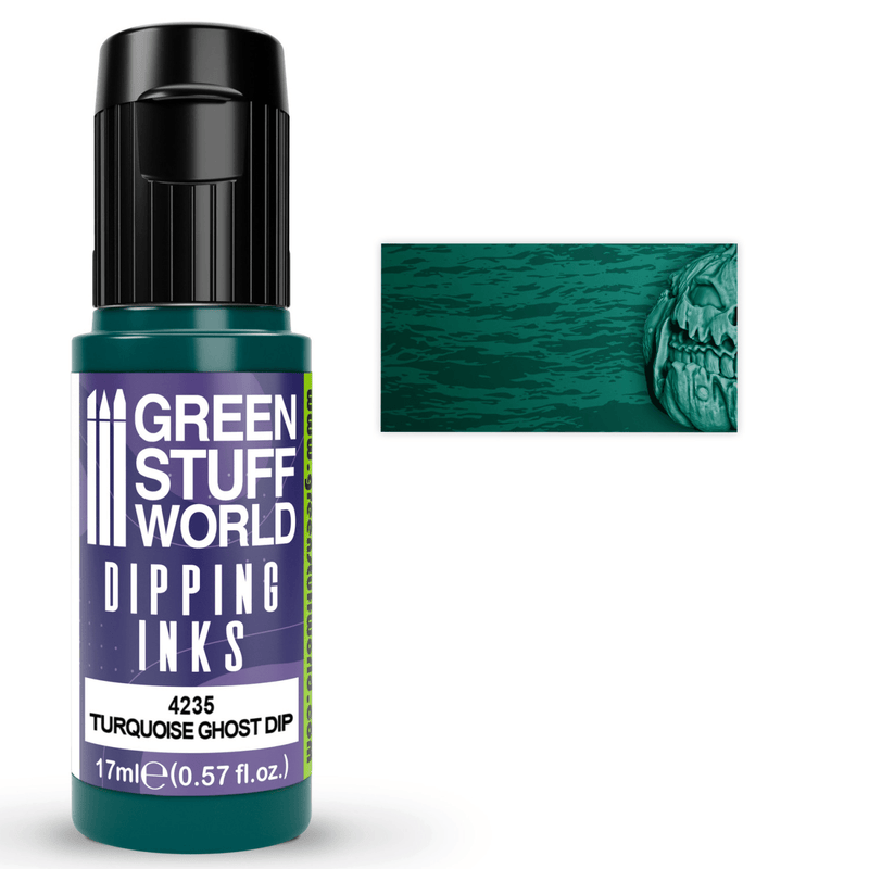 Load image into Gallery viewer, Green Stuff World Dipping ink (Contrast Paint) 17ml - Turquoise Ghost 4235 - Cobbco
