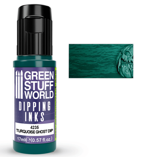 Green Stuff World Dipping ink (Contrast Paint) 17ml - Turquoise Ghost 4235 - Cobbco