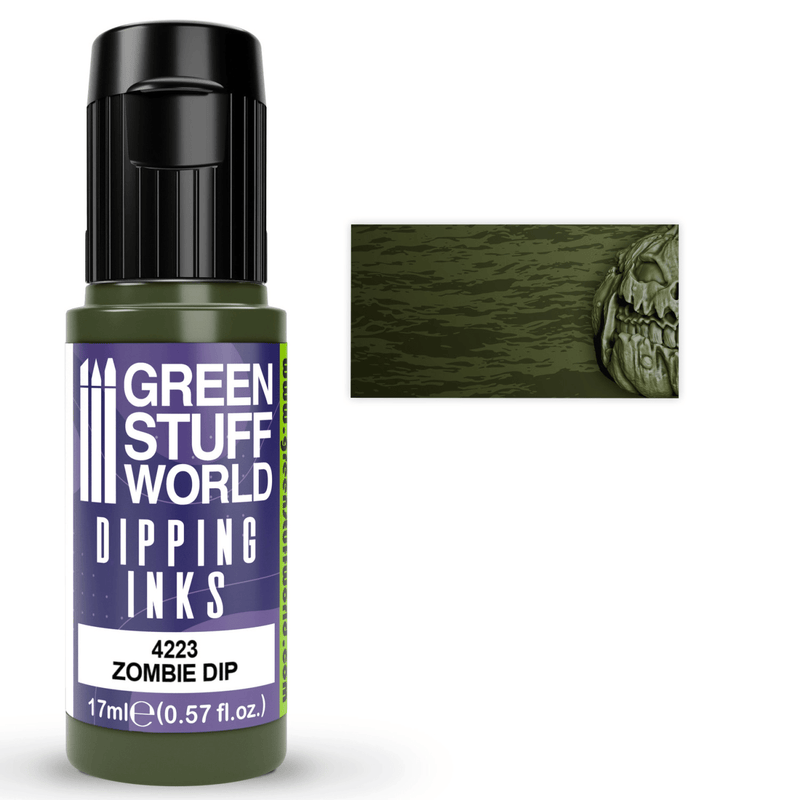 Load image into Gallery viewer, Green Stuff World Dipping ink (Contrast Paint) 17ml - Zombie Dip 4223 - Cobbco
