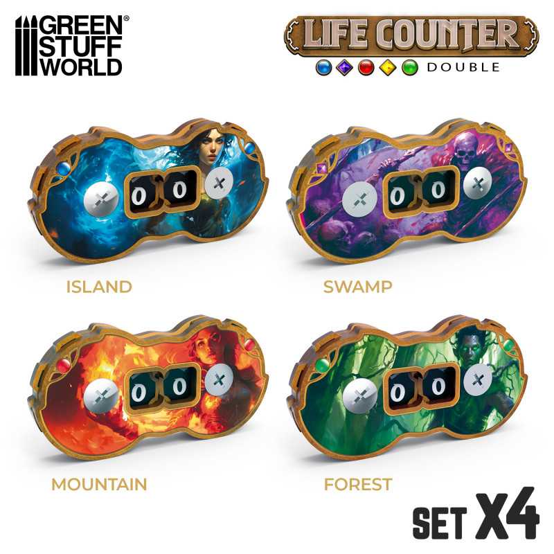 Green Stuff World Double Life Counters for Trading Card Games - MTG (S Cobbco Green Stuff World Double Life Counters for Trading Card Games - MTG (S Cobbco