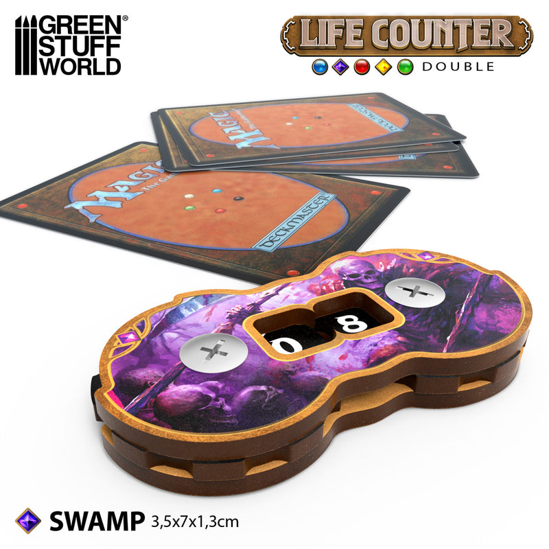 Load image into Gallery viewer, Double life counters - Swamp

