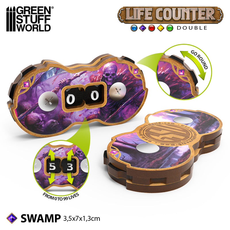 Load image into Gallery viewer, Double life counters - Swamp
