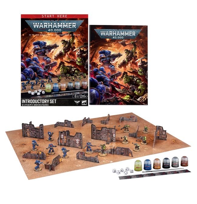 Load image into Gallery viewer, Games Workshop Warhammer 40,000 Introductory Set Space Marine and Orks - Cobbco
