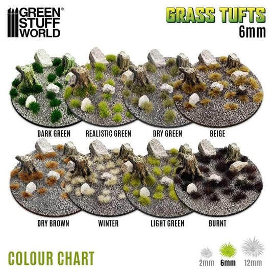 Green Stuff World Static Grass Tufts 6 mm - Winter - 10673 - Cobbco