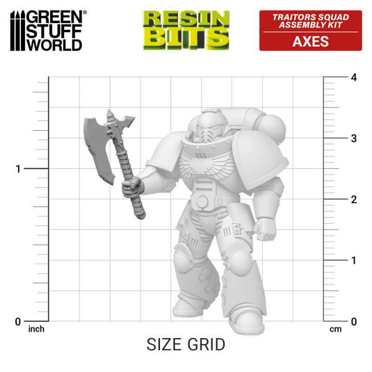 Green Stuff World for Models & Miniatures DakkaDakka Traitors Squad Chaos Axes 12410