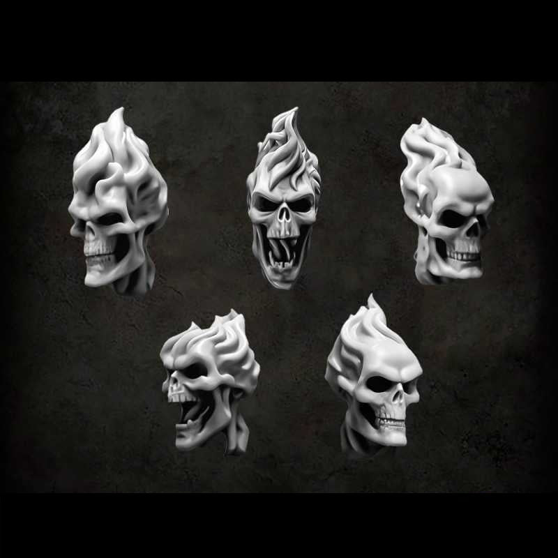 Load image into Gallery viewer, Green Stuff World for Models &amp; Miniatures Burning Skulls S024
