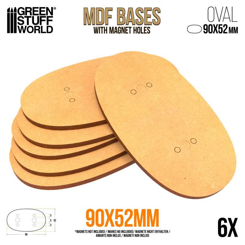 Load image into Gallery viewer, Green Stuff World MDF Bases - AOS Oval 90x52mm 9199
