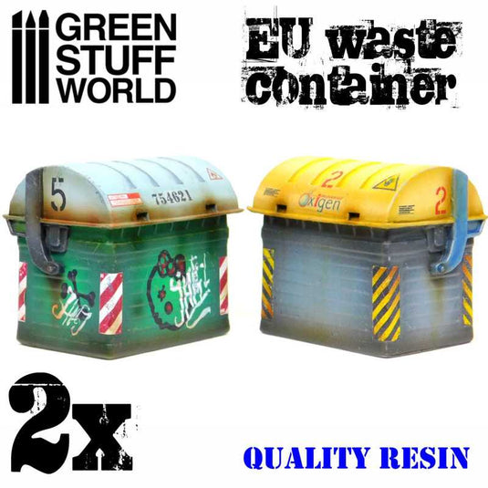 Green Stuff World for Models & Miniatures EU Waste Containers 1976