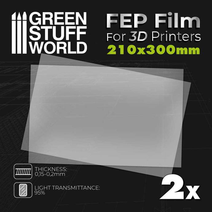 Green Stuff World for Models & Miniatures FEP Film 300x210mm (pack of 2) 3079