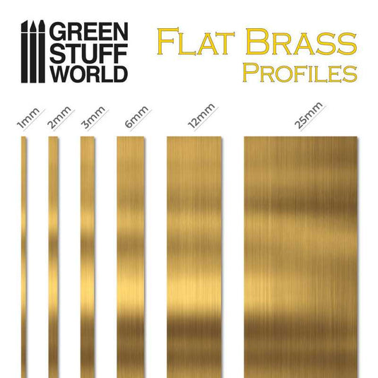 Green Stuff World Flat Brass Profile 0.2 x 12mm 11134