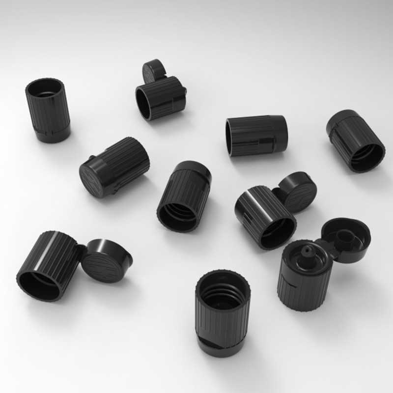 Load image into Gallery viewer, Green Stuff World Flip-Top Dropper Bottle Caps, 15mm Standard Size, Quick-Open Design for Hobby Paints, 10 Pack - 5543
