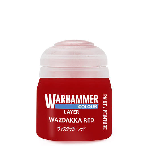 Warhammer Colour Paint: Layer - Wazdakka Red (12ml)