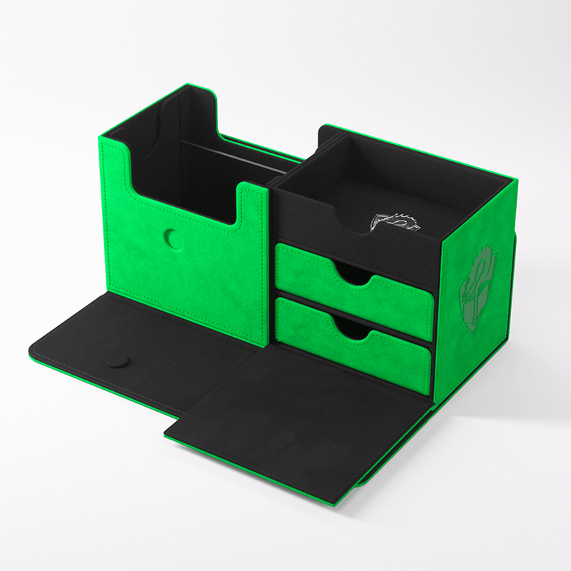 Load image into Gallery viewer, GameGenic The Academic 133+ XL Green / Black Deck Box - Cobbco
