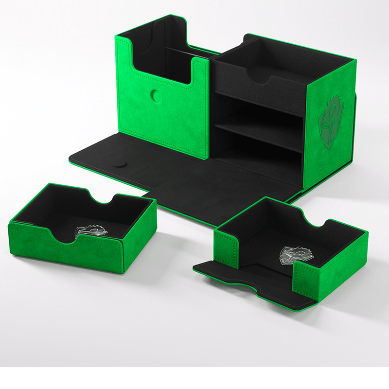 Load image into Gallery viewer, GameGenic The Academic 133+ XL Green / Black Deck Box - Cobbco
