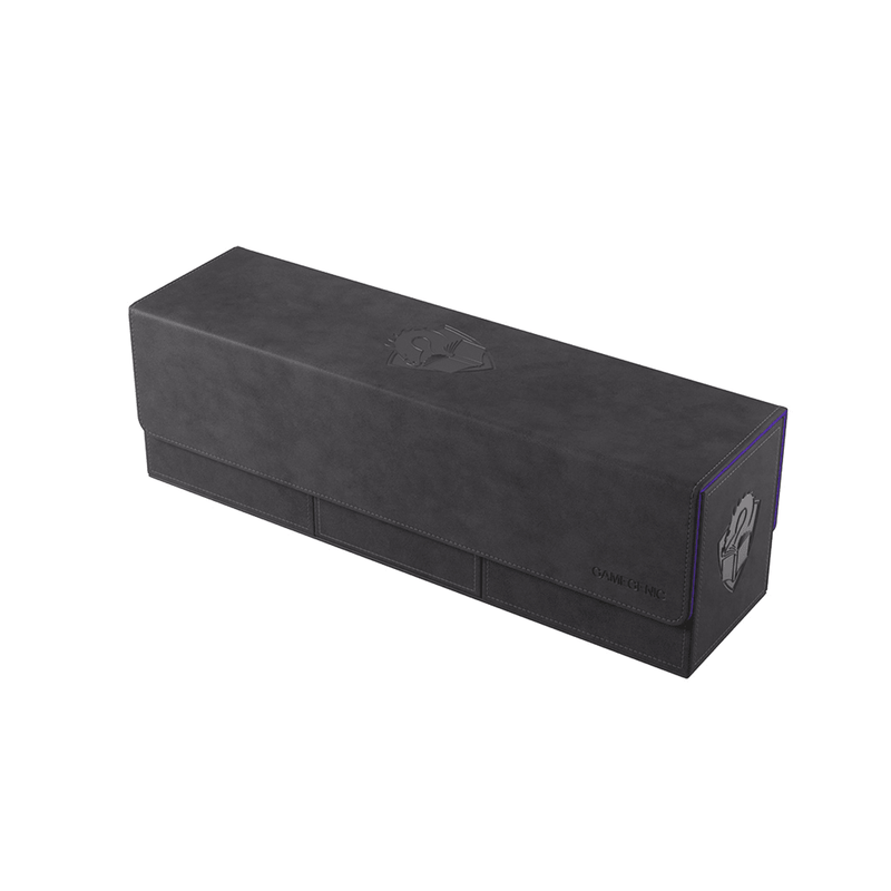 Load image into Gallery viewer, GameGenic The Academic 266+ XL Black - Purple Deck Box - Cobbco
