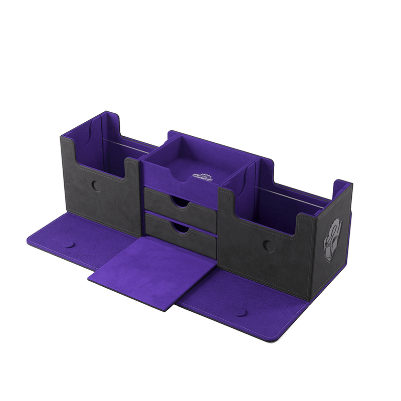 Load image into Gallery viewer, GameGenic The Academic 266+ XL Black - Purple Deck Box - Cobbco
