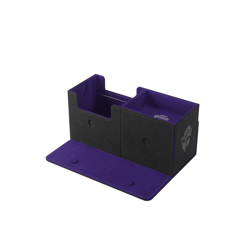 Load image into Gallery viewer, GameGenic The Academic 133+ XL Black - Purple Deck Box - Cobbco
