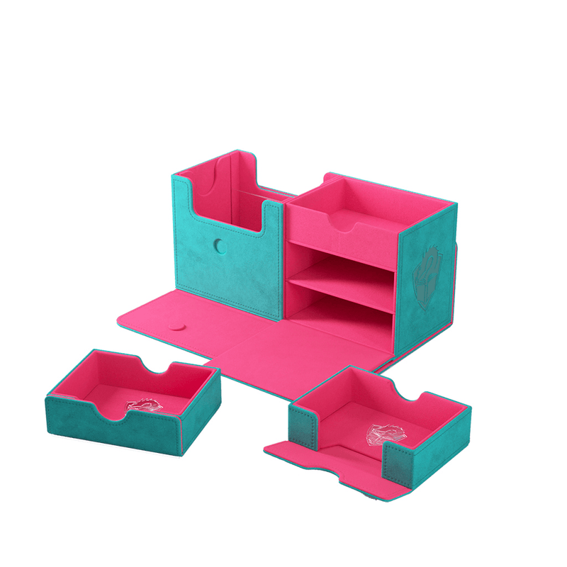 Load image into Gallery viewer, GameGenic The Academic 133+ XL Teal/Pink Deck Box - Cobbco
