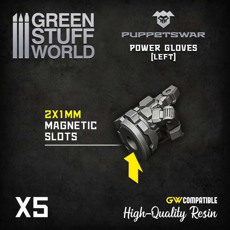 Load image into Gallery viewer, Green Stuff World for Models &amp; Miniatures Power Gloves - Left S301
