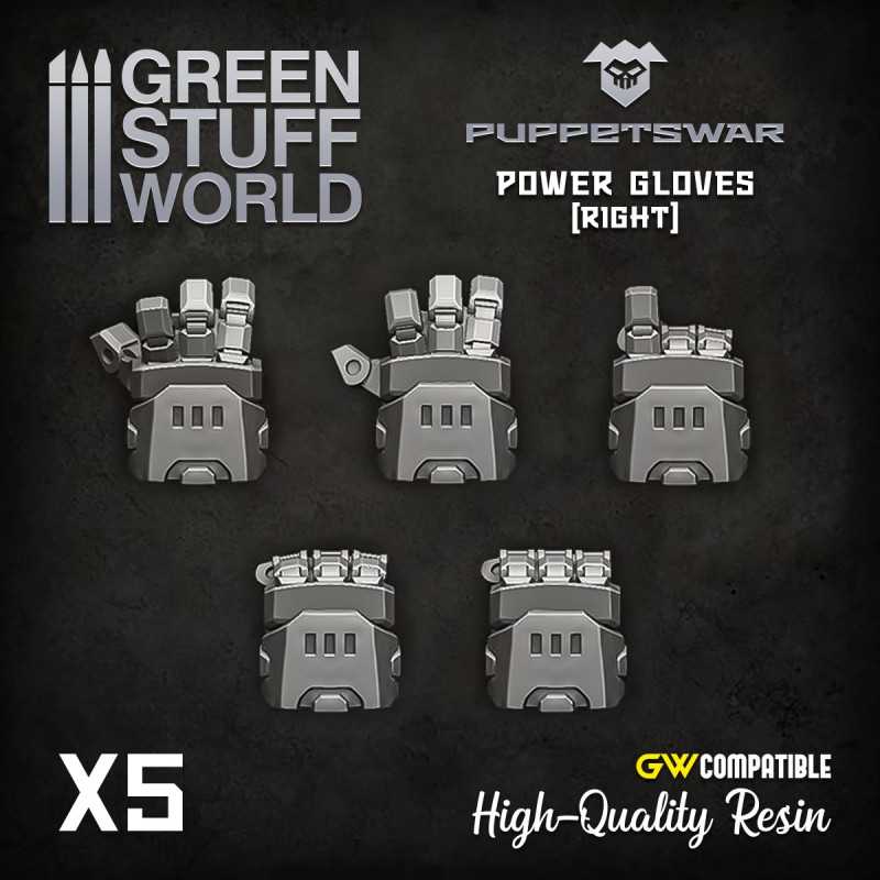 Load image into Gallery viewer, Green Stuff World for Models &amp; Miniatures Power Gloves - Right S300
