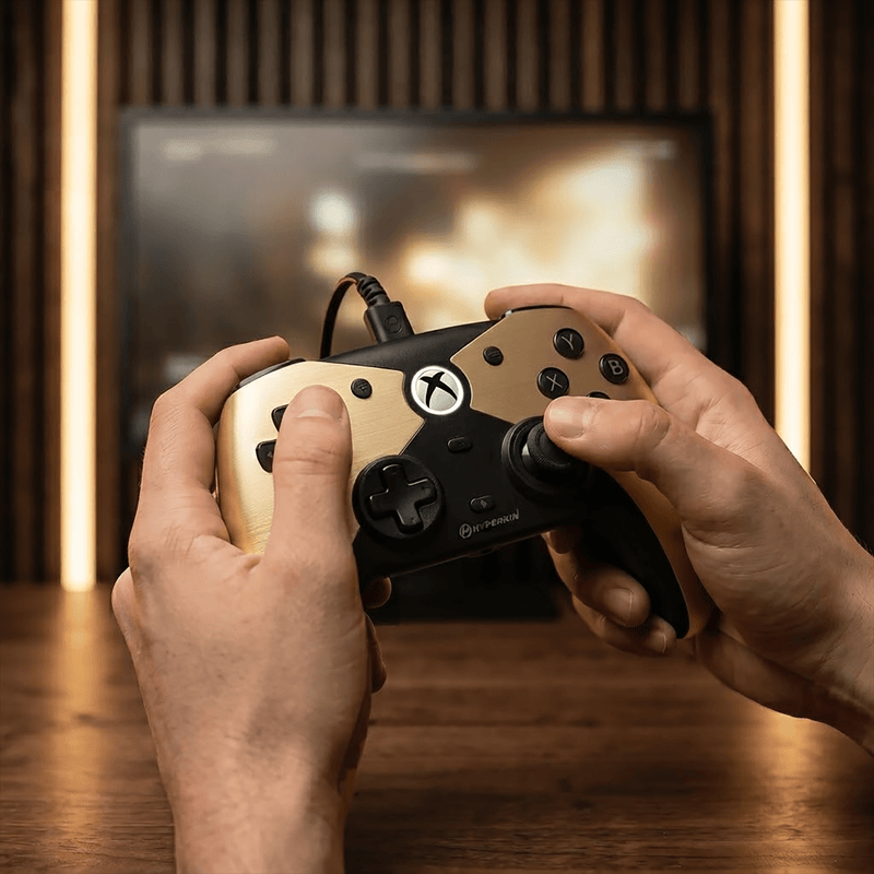 Load image into Gallery viewer, The Competitor Wired Controller Officially Licensed by XBOX - Gold
