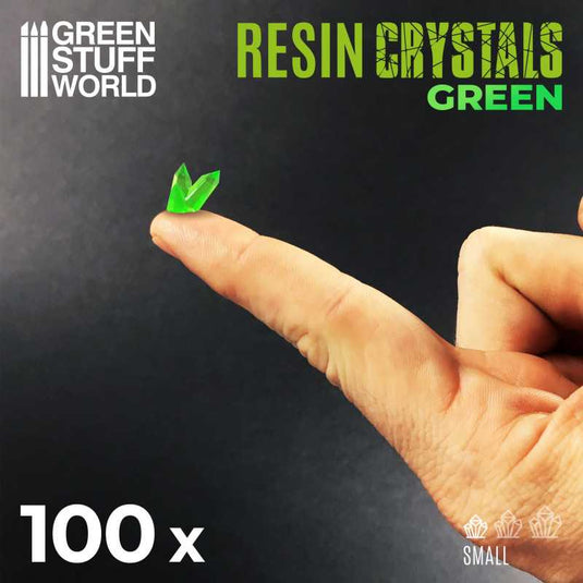 Green Stuff World for Models & Miniatures Green Resin Crystals – Small 1283