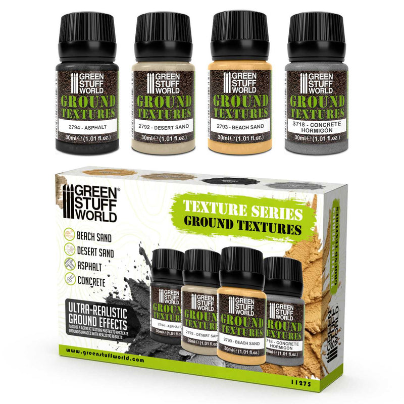 Load image into Gallery viewer, Green Stuff World Ground textures set 30ml for Modeling and Dioramas - Cobbco
