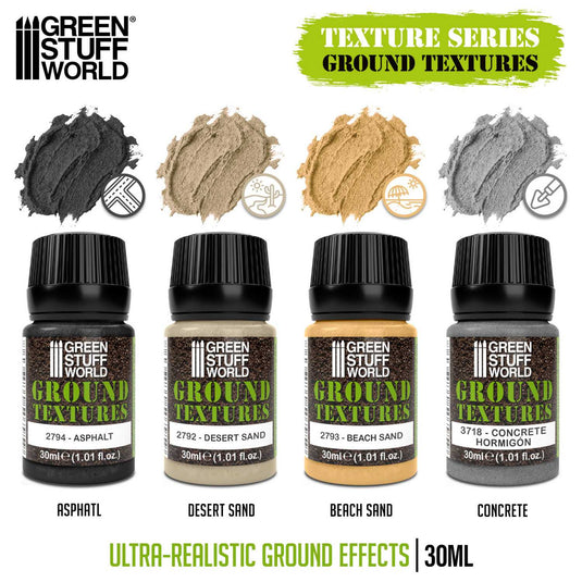 Green Stuff World Ground textures set 30ml for Modeling and Dioramas - Cobbco