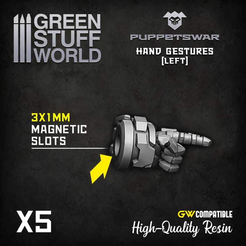 Load image into Gallery viewer, Green Stuff World for Models &amp; Miniatures Hand Gestures - Left S203

