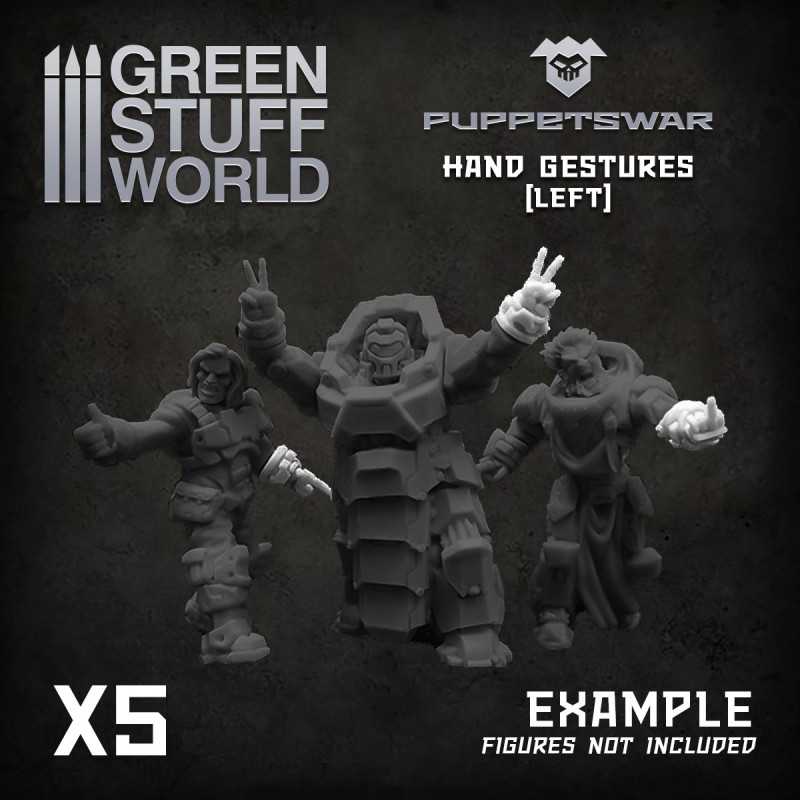 Load image into Gallery viewer, Green Stuff World for Models &amp; Miniatures Hand Gestures - Left S203
