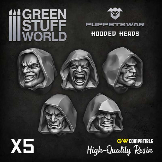 Green Stuff World Hooded Heads From Puppetswar S208