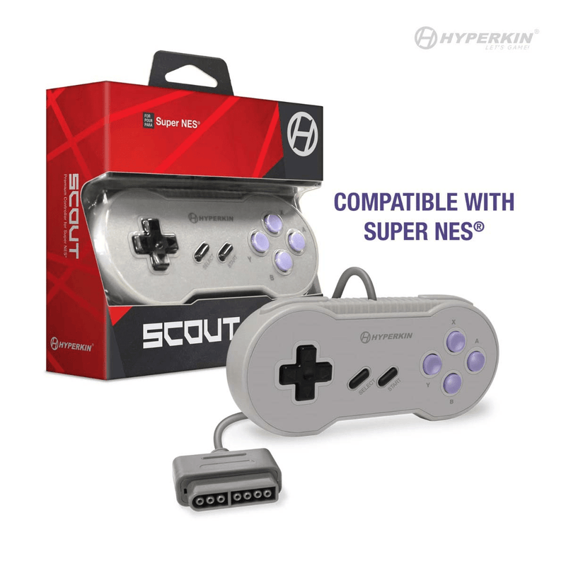 Load image into Gallery viewer, Hyperkin "Scout" Premium Controller for Super NES (Retro Grey) - Super NES - Cobbco
