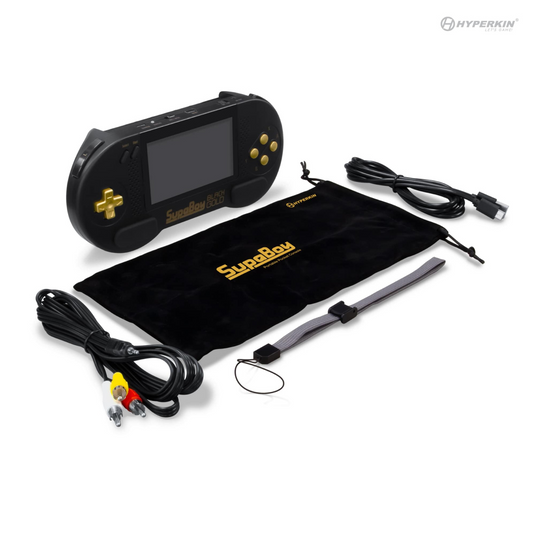 Hyperkin SupaBoy Portable Pocket Console For SNES (Super NES) / SFC (Super Famicom) Black Gold