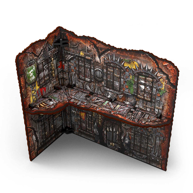 Load image into Gallery viewer, Green Stuff World Matched Play Pre - Painted Foldable Large L - shaped Ruin - Orks - Wargmaing - Cobbco
