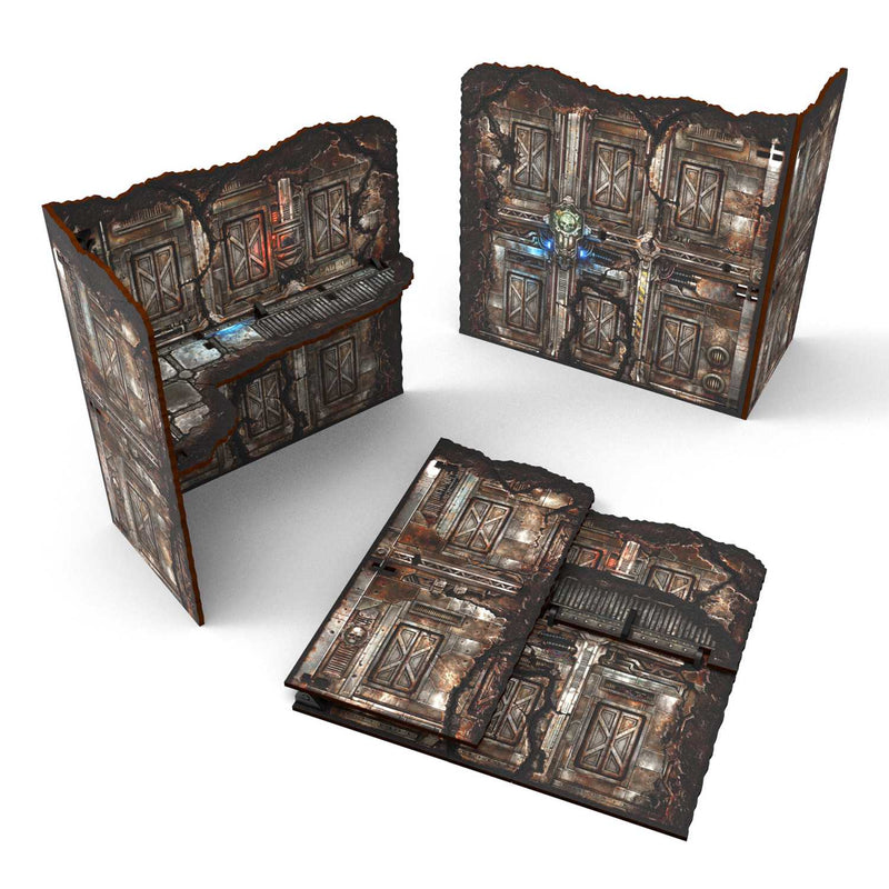 Load image into Gallery viewer, Green Stuff World Matched Play Pre - Painted Foldable Large L - shaped Ruin - Sci - fi - Cobbco
