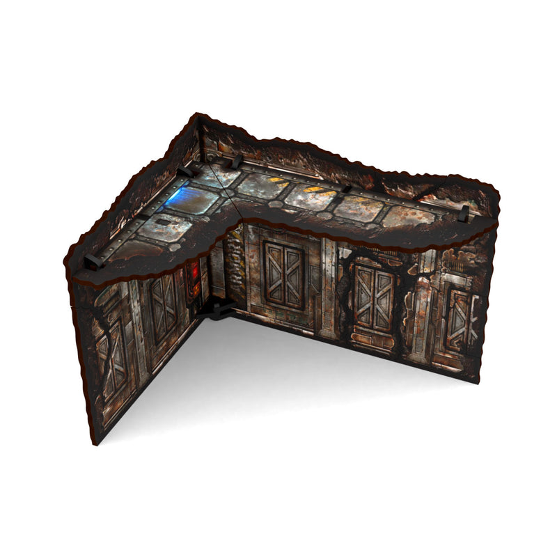 Load image into Gallery viewer, Green Stuff World Matched Play Pre - Painted Foldable Small L - shaped Ruin - Sci - fi - Cobbco
