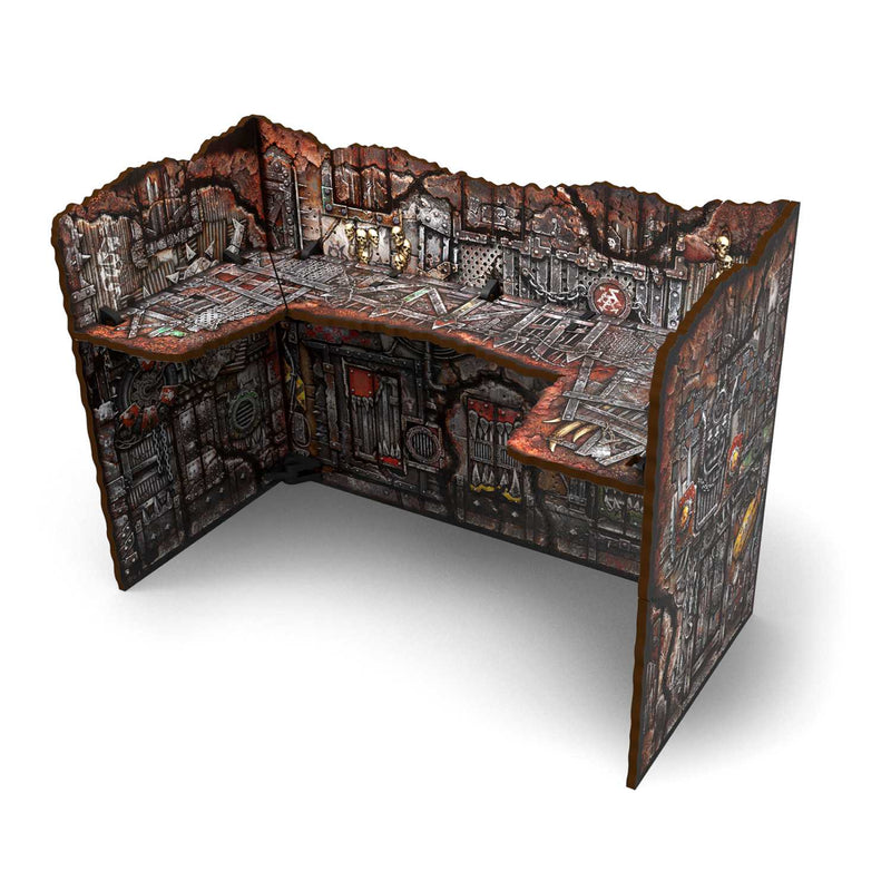 Load image into Gallery viewer, Green Stuff World Matched Play Pre - Painted Foldable U - shaped Ruin - Orks - Wargaming - Cobbco
